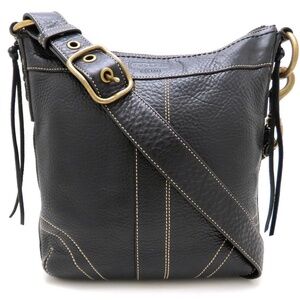 Coach black leather shoulder bag.N°F06S-10398